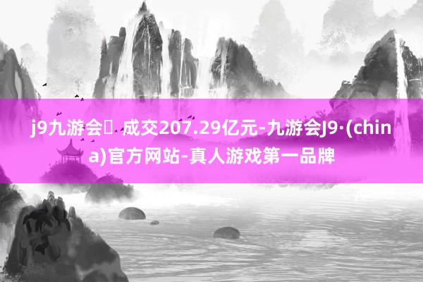 j9九游会成交207.29亿元-九游会J9·(china)官方网站-真人游戏第一品牌